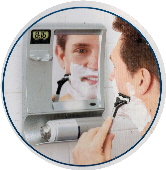 Fog-Free Shower Mirror with LED light and clock
