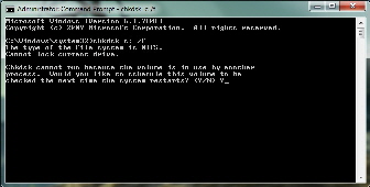 How to schedule CHKDSK for next reboot